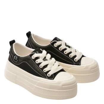 Pantofi sport EPICA negri, C119211, din piele naturala