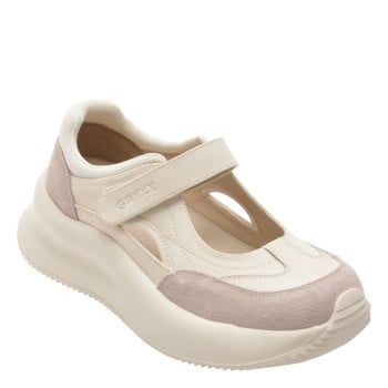 Pantofi sport GRYXX albi, 5L108, din piele naturala