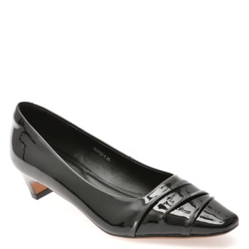 Pantofi eleganti EPICA negri, 9152, din piele naturala lacuita