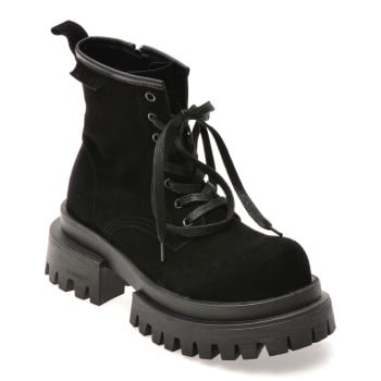 Bocanci GRYXX negri, 68206, din piele intoarsa