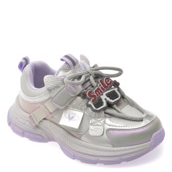 Pantofi sport SELECTION KIDS argintii, 532210, din material textil