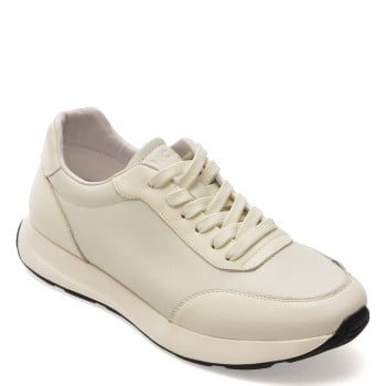 Pantofi sport EPICA albi, LN45, din piele naturala