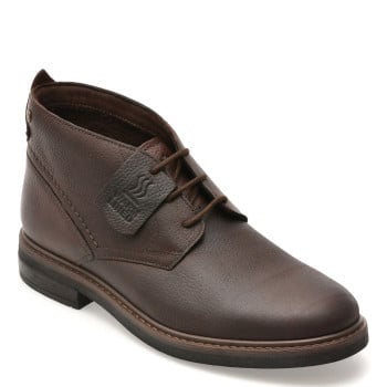 Ghete CLARKS maro, NEWFORD MID WP, din piele naturala