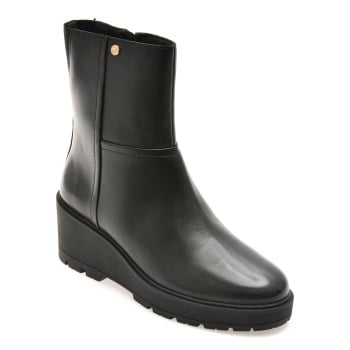 Ghete GEOX negre, D563VA, din piele naturala