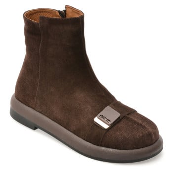 Ghete IMAGE maro, 2541842, din piele intoarsa