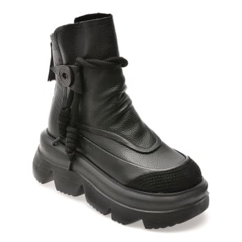 Ghete GRYXX negre, 19686, din piele naturala