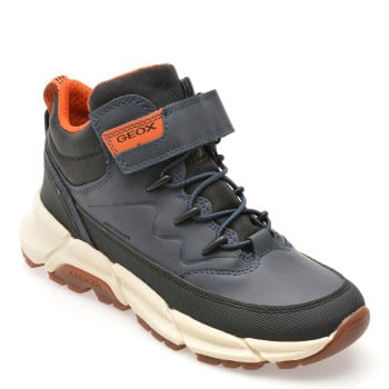 Ghete GEOX bleumarin, J36LCG, din piele ecologica