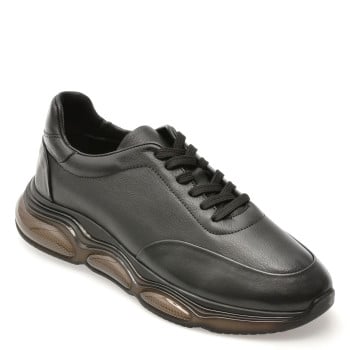 Pantofi sport BITE THE BULLET negri, 7716, din piele naturala