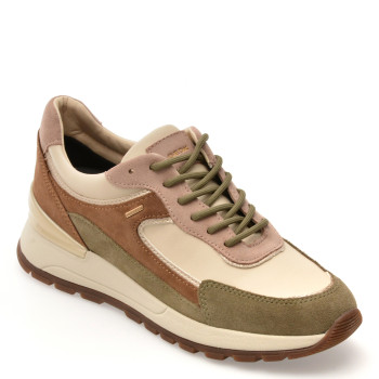 Pantofi sport GEOX maro, D563LB, din piele naturala