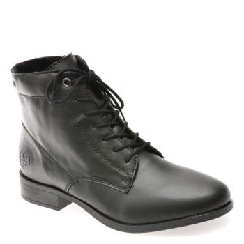 Ghete RIEKER negre, 77030, din piele ecologica