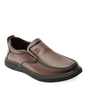 Mocasini BITE THE BULLET maro, T89635, din piele naturala