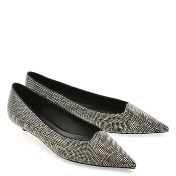 Balerini EPICA PREMIUM argintii, 25189S, din piele naturala