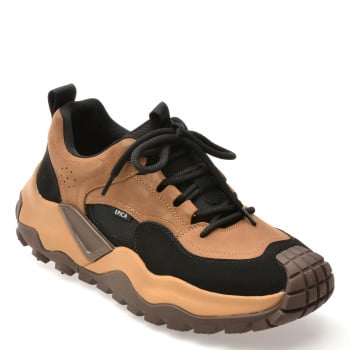 Ghete EPICA maro, LN11, din piele naturala