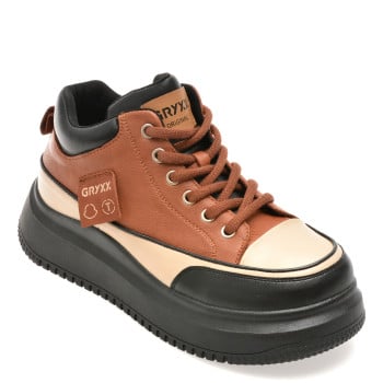 Pantofi sport GRYXX maro, 2379, din piele naturala