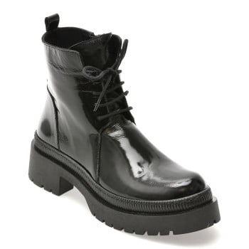 Ghete FLAVIA PASSINI negre, 903SYR, din piele naturala lacuita