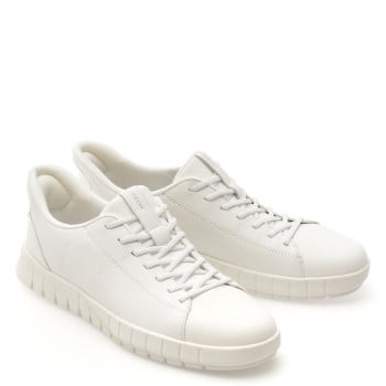 Pantofi sport GEOX albi, U56MAA, din piele ecologica