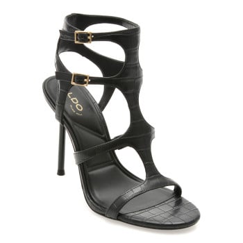 Sandale elegante ALDO negre, QUINTINA 001, din piele ecologica