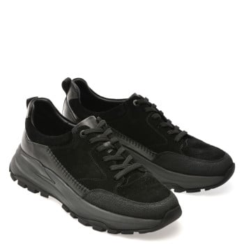 Pantofi sport EPICA negri, 2511A1, din piele naturala