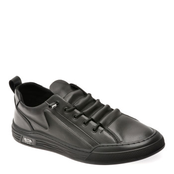 Pantofi sport BITE THE BULLET negri, T8507, din piele naturala