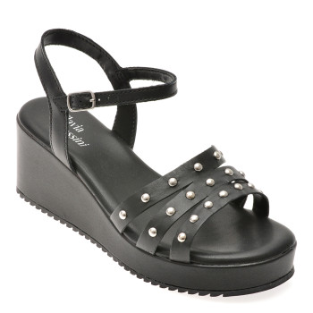 Sandale FLAVIA PASSINI negre, 366129, din piele naturala