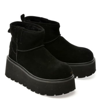 Ghete EPICA negre, 2063, din piele intoarsa