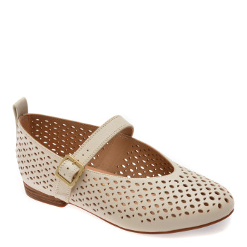 Balerini CLARKS bej, FAWNA JANE, din piele naturala