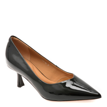 Pantofi eleganti EPICA negri, D05555, din piele naturala lacuita