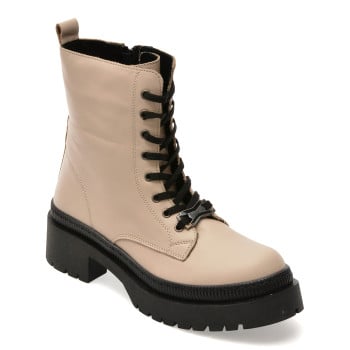 Ghete FLAVIA PASSINI bej, 901BJ, din piele naturala