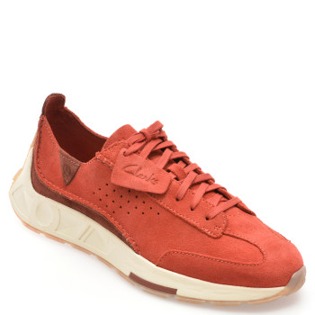 Pantofi sport CLARKS rosii, CRAFT SPEED, din piele intoarsa