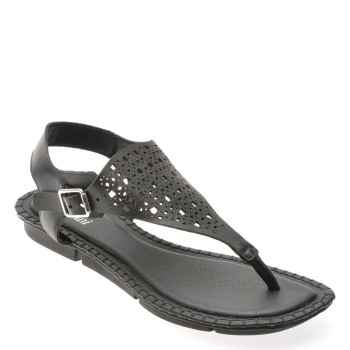 Sandale FLAVIA PASSINI negre, 367702, din piele naturala