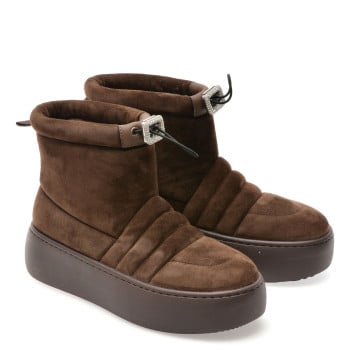 Ghete EPICA maro, 6G305, din piele intoarsa