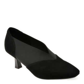Pantofi eleganti EPICA negri, 3D7535, din piele intoarsa