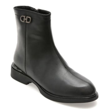 Ghete FLAVIA PASSINI negre, DX1285, din piele naturala