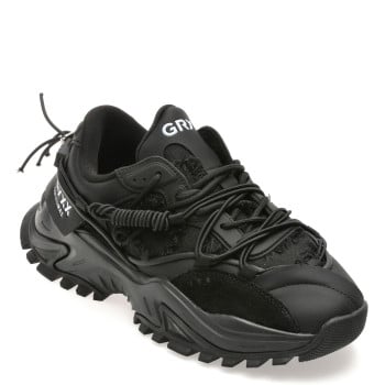 Pantofi sport GRYXX negri, 82691, din material textil si piele naturala