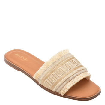 Papuci ALDO aurii, NALANI 711, din material textil