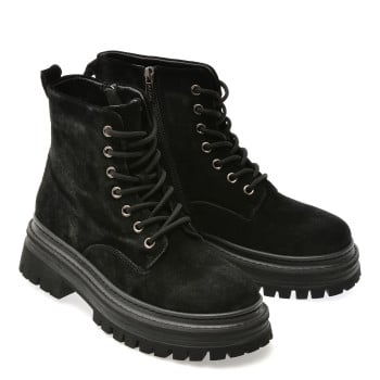 Bocanci ALDO negri, 2571F56, din piele intoarsa