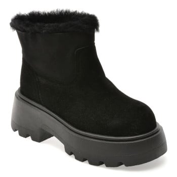 Ghete GRYXX negre, 1511, din piele intoarsa