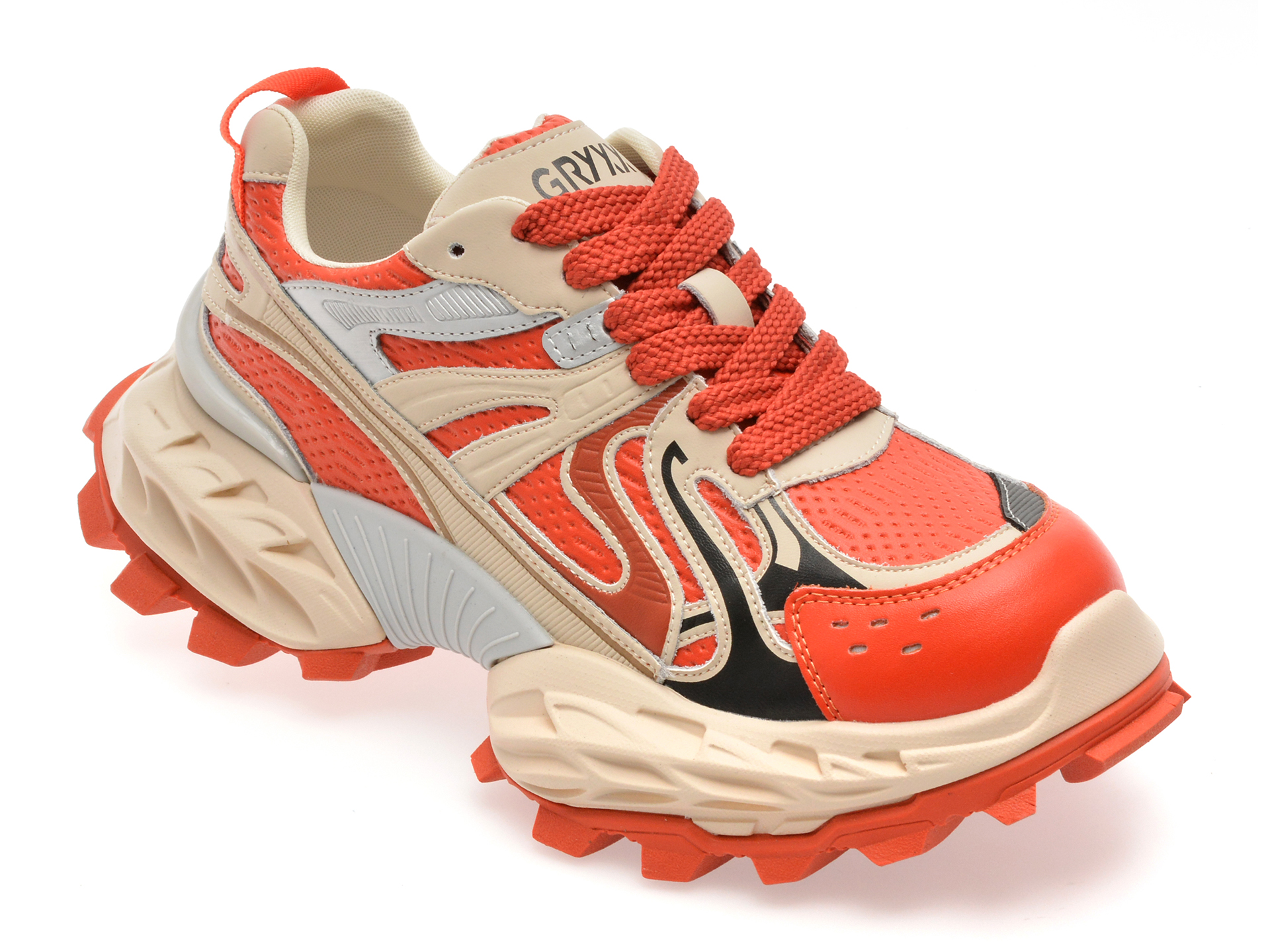 Pantofi sport GRYXX rosii, 8859, din piele naturala