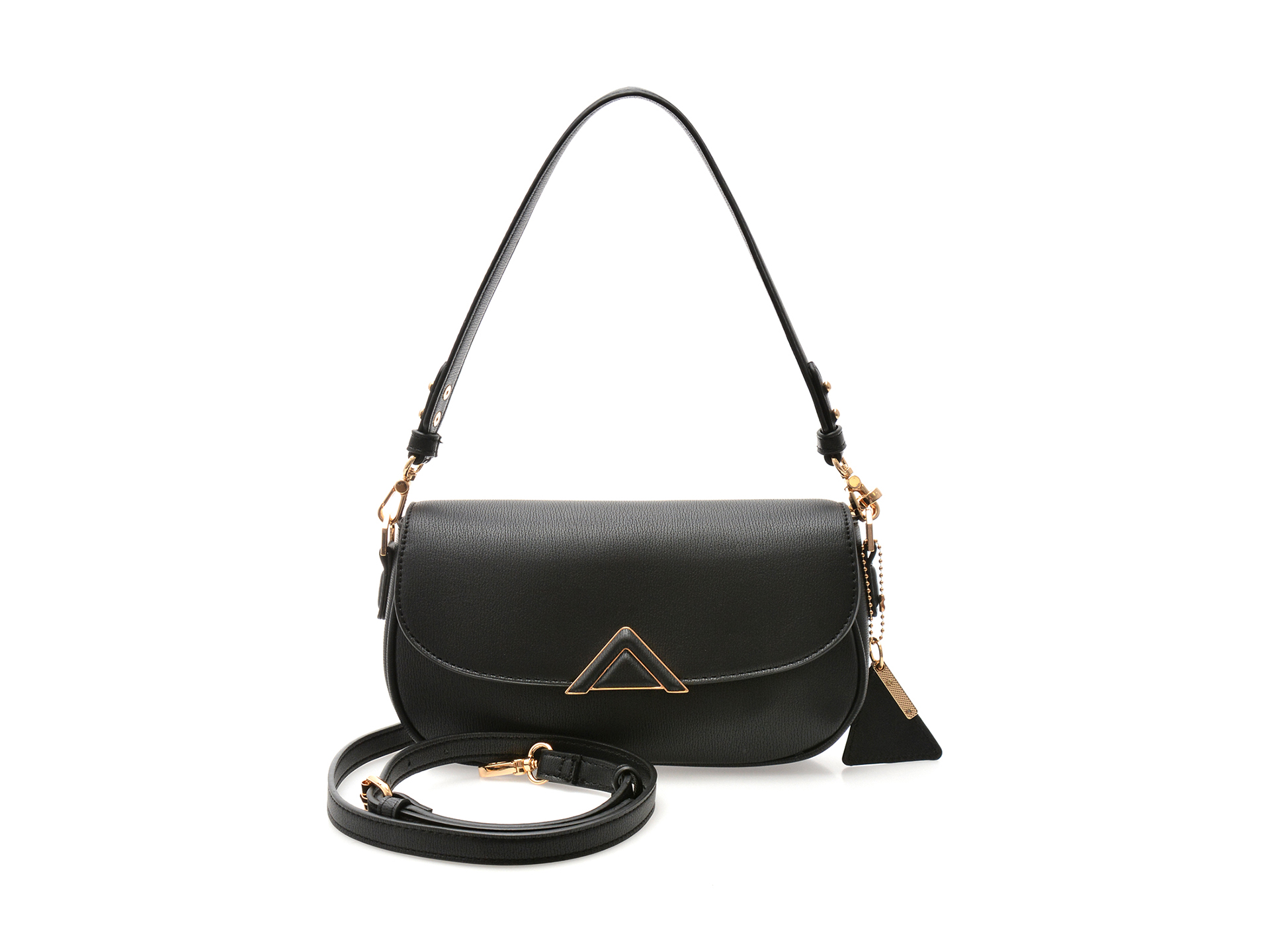 Geanta ALDO neagra, LUXESHOULDER 001, din piele ecologica